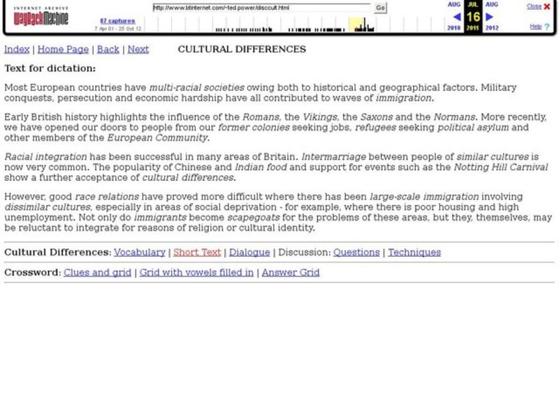 Dictation:  Cultural Differences Lesson Plan