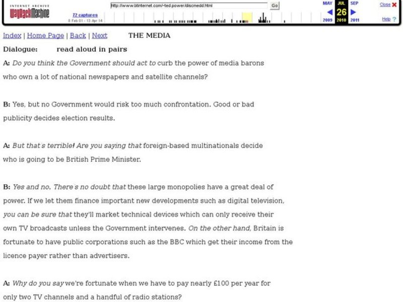 Read loud:  The Media Lesson Plan