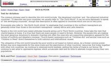 Rich and Poor Dictation Lesson Plan
