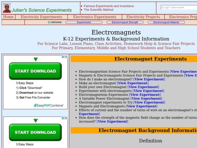 Electromagnets Lesson Plan