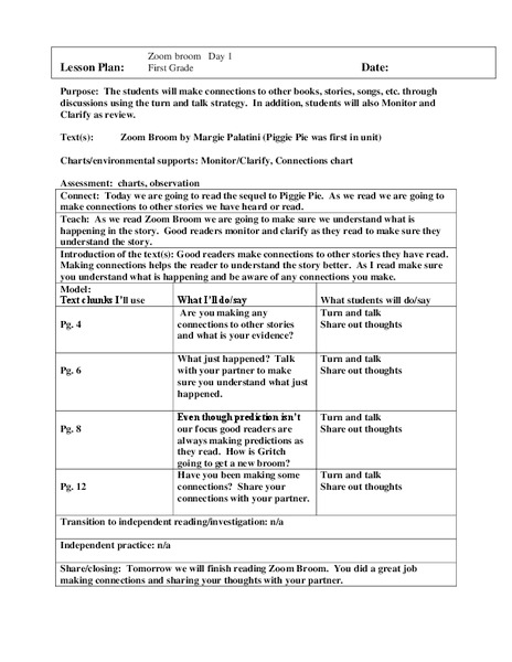 Zoom Broom Lesson Plan