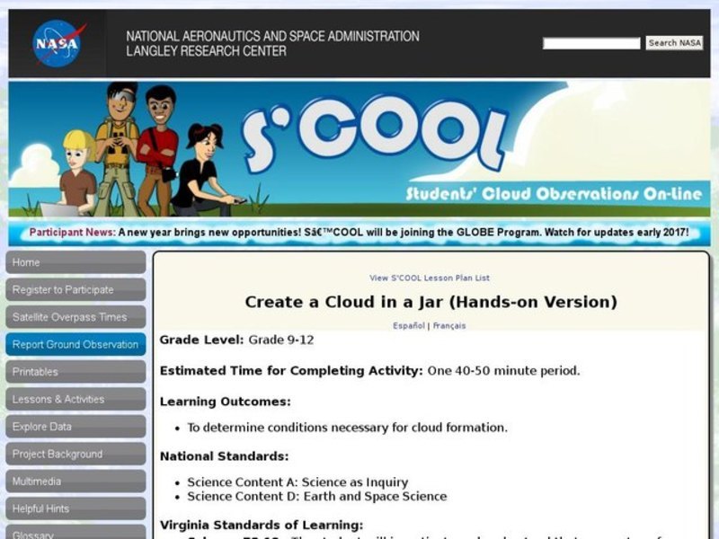 Create a Cloud in a Jar (Hands-on Version) Lesson Plan