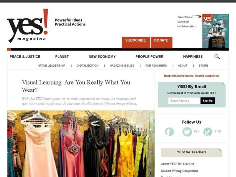 Visual Learning: Are You Really What You Wear? Lesson Plan