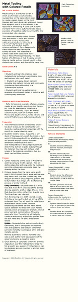 Metal Tooling with Colored Pencils Lesson Plan
