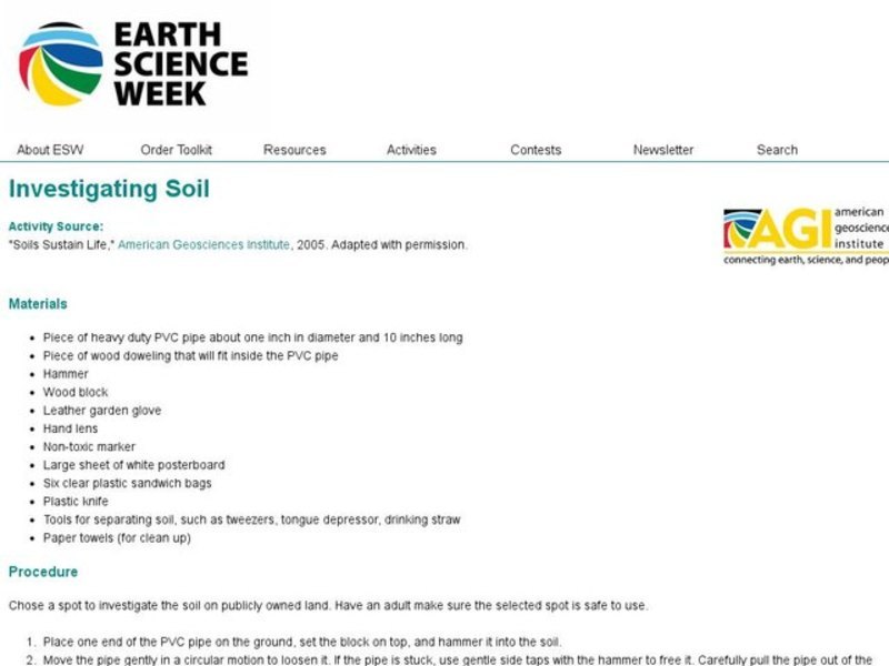 Investigating Soil Lesson Plan