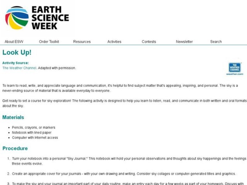 Look Up! Lesson Plan