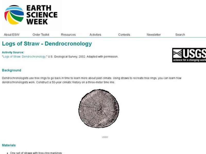 Logs of Straw: Dendocronology Lesson Plan