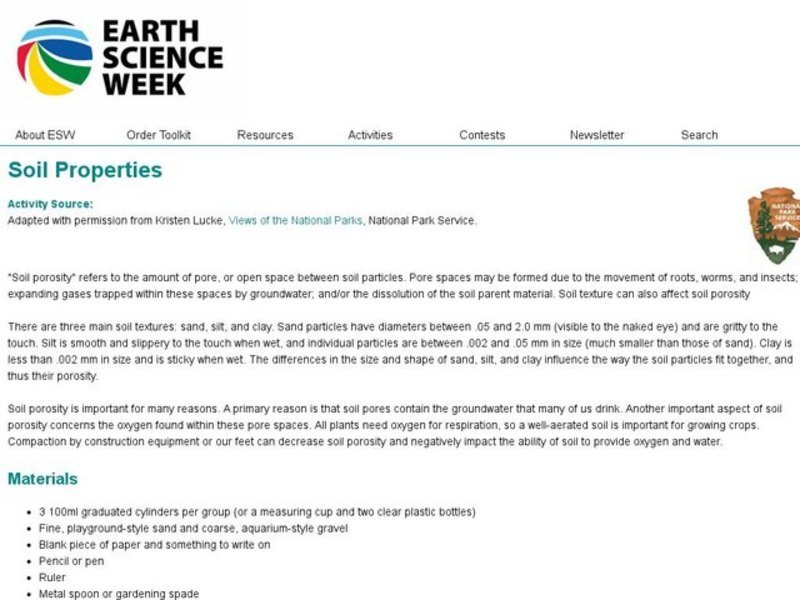 Soil Properties Lesson Plan
