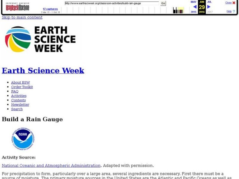 Build a Rain Gauge Lesson Plan