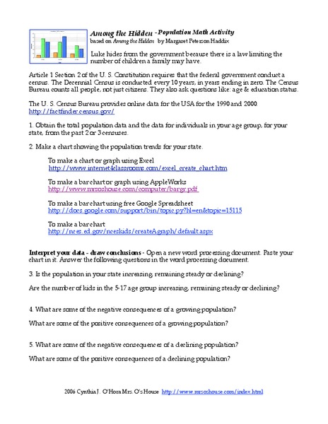 Among the Hidden - Population Math Activity Interactive