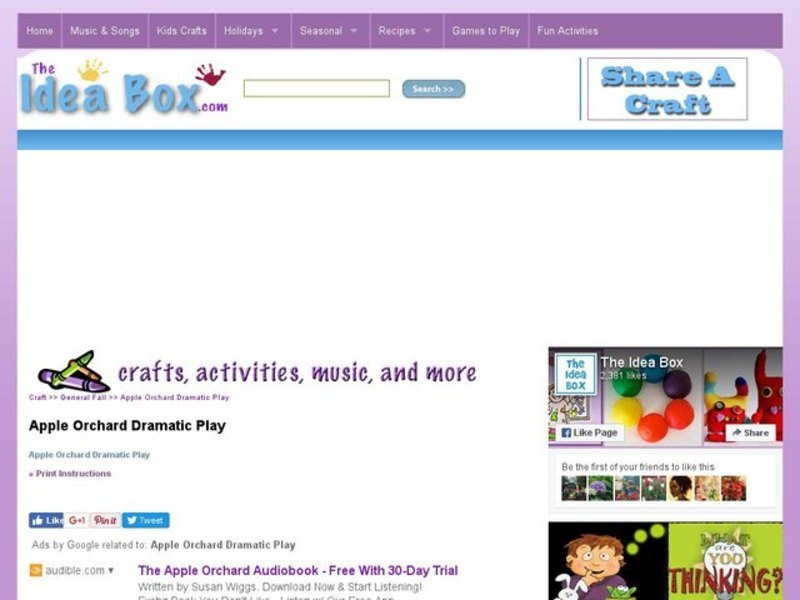 Apple Orchard Dramatic Play Activity