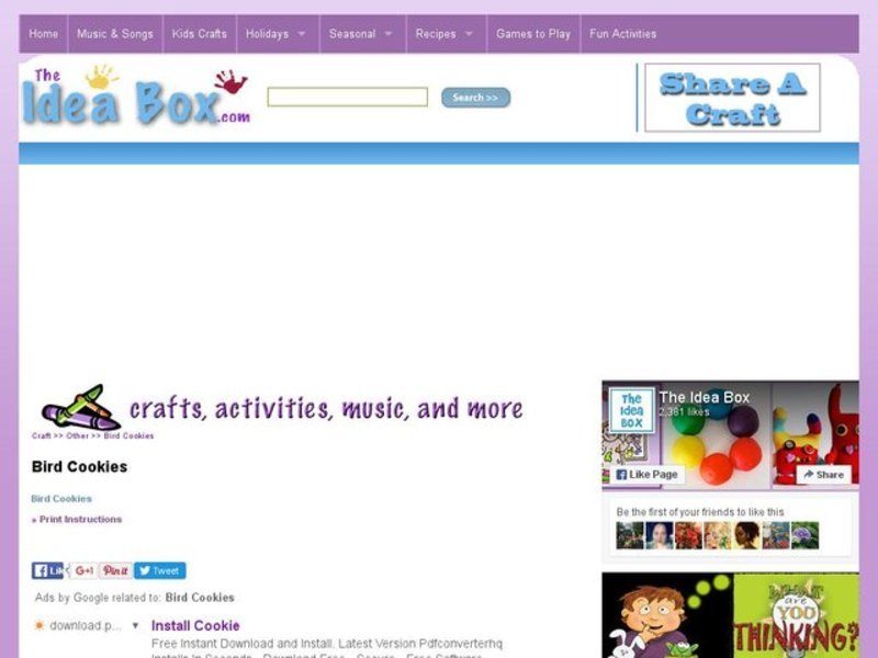 Bird Cookies Activity