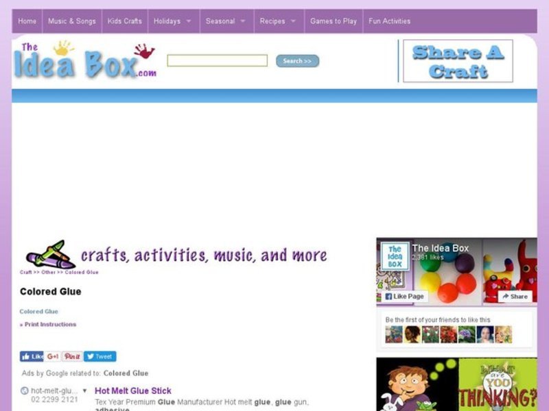 Colored Glue Activity