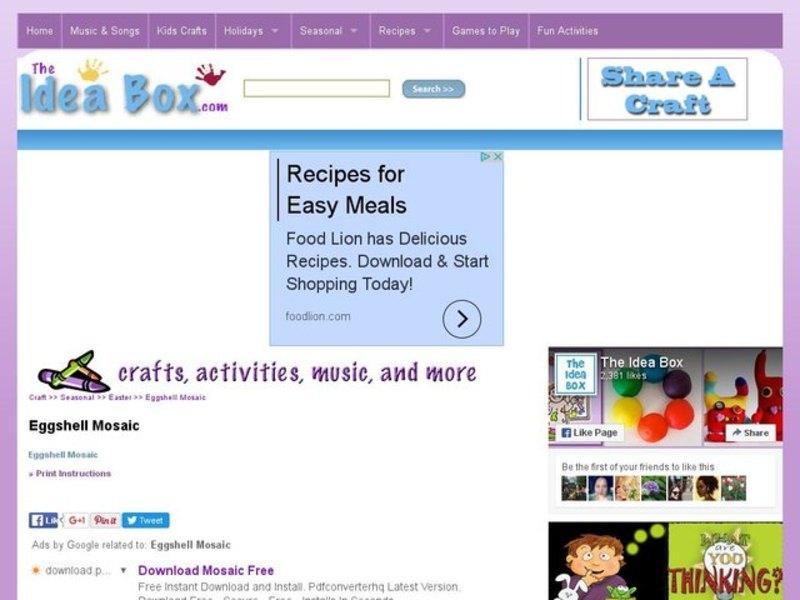 Eggshell Mosaic Activity