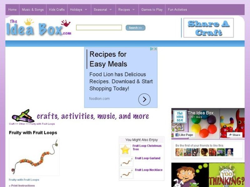 Fruity with Fruit Loops Activity