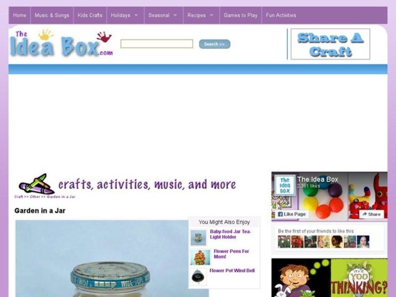 Garden in a Jar Activity