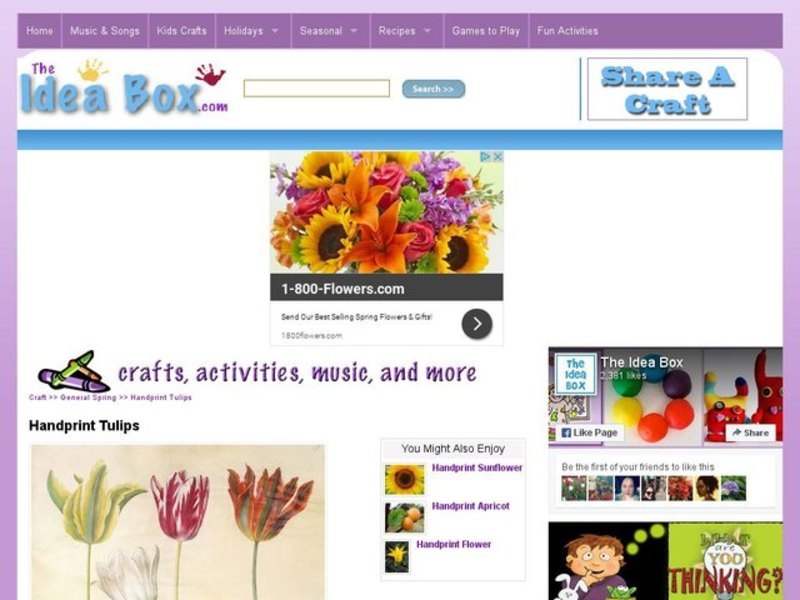 Handprint Tulips Activity