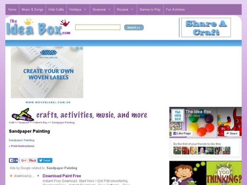 Sandpaper Painting Activity