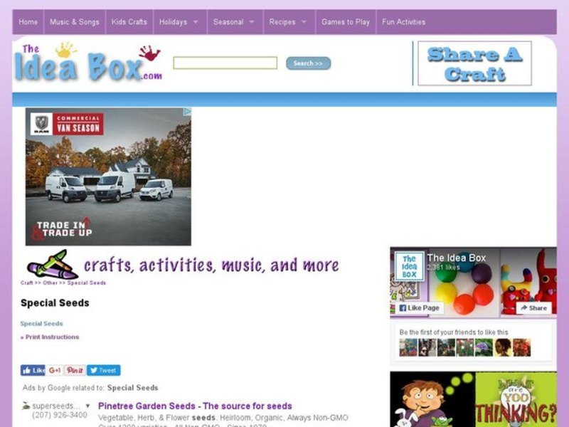 Special Seeds  Activity