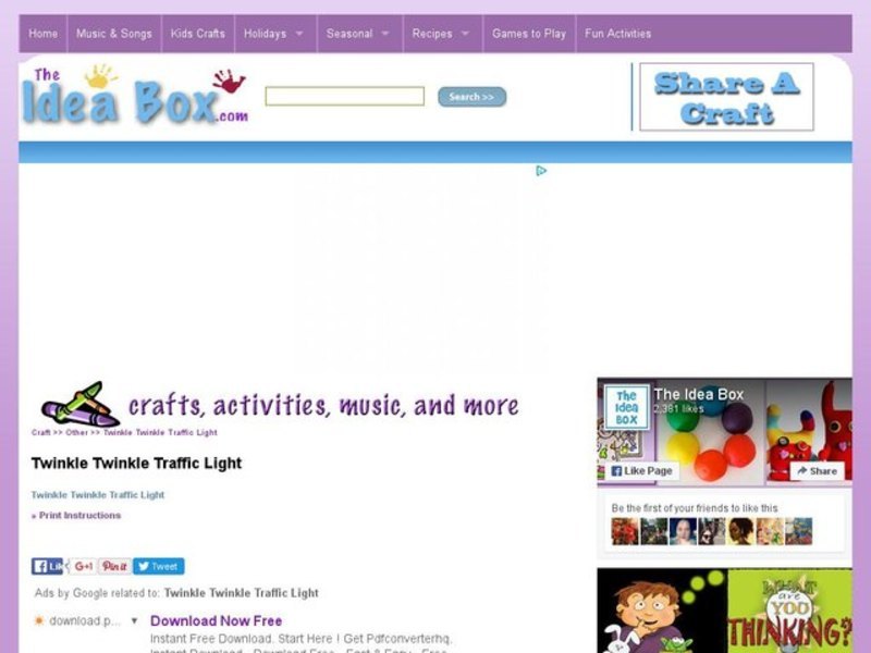 Twinkle, Twinkle Traffic Light Activity