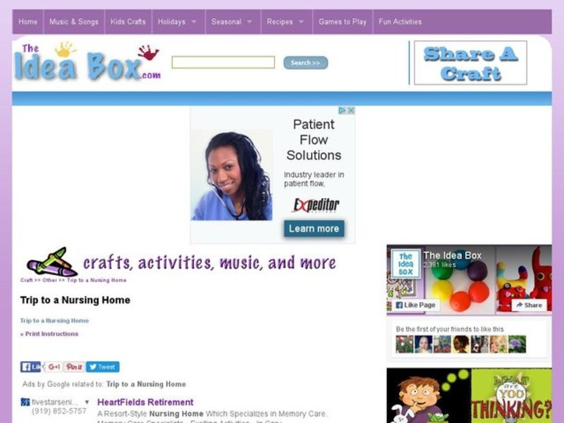 Trip to a Nursing Home Activity