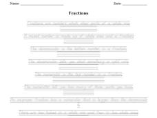 Fractions: Printing Practice Worksheet