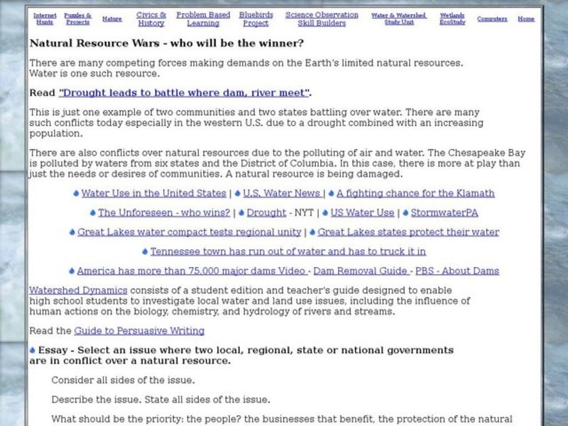 Natural Resource Wars - who will be the winner Interactive