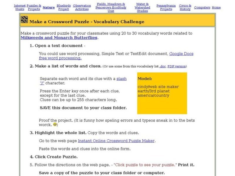 Make a Crossword Puzzle Interactive