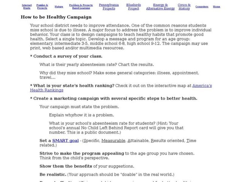 How To Be Healthy Campaign Interactive