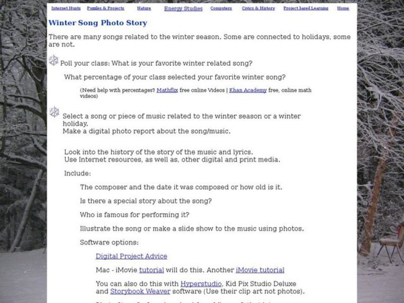 Winter Song Photo Story Interactive