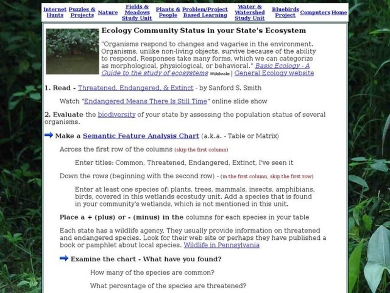 Ecology Community Status Interactive
