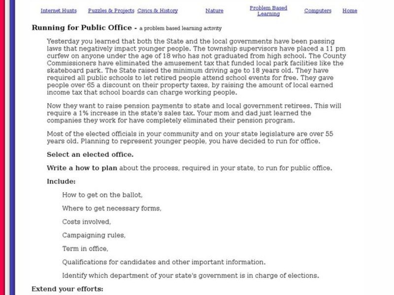 Running for Public Office Lesson Plan