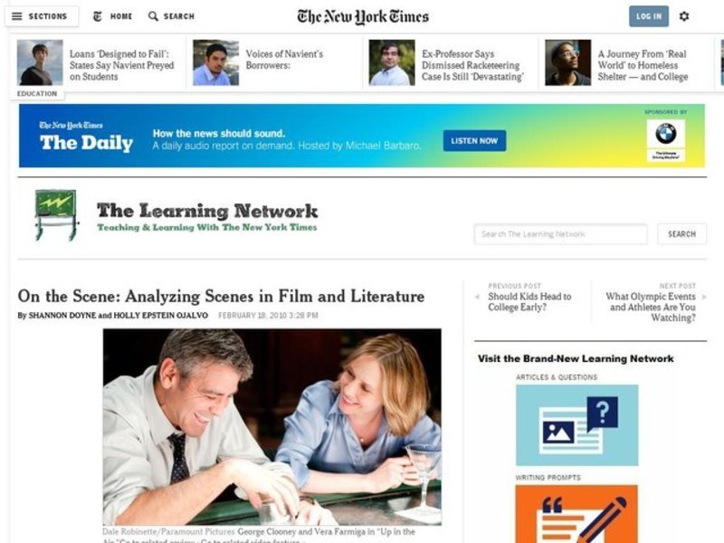 On the Scene: Analyzing Scenes in Film and Literature Lesson Plan