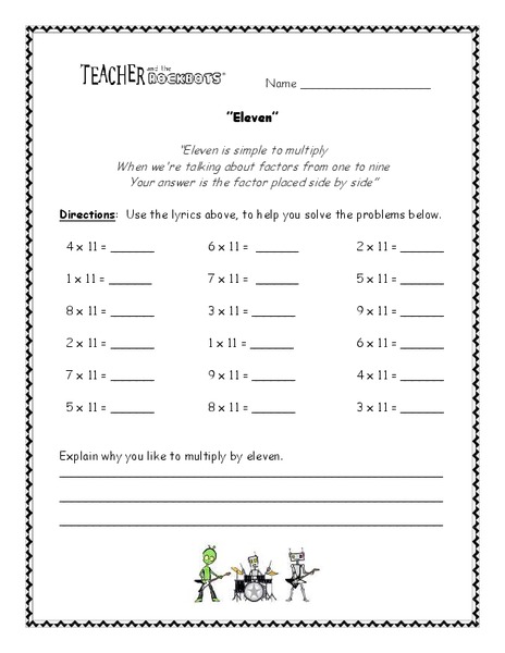 Eleven Worksheet