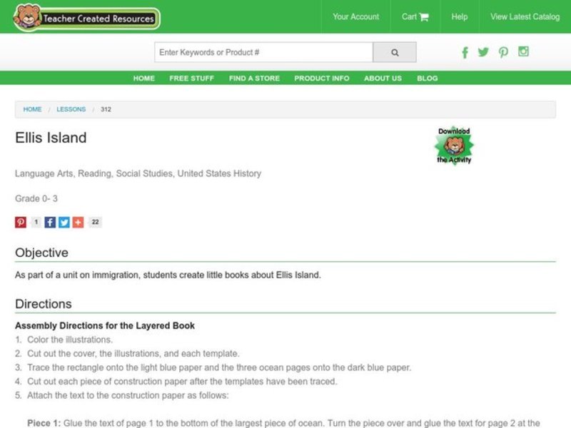 Ellis Island Lesson Plan