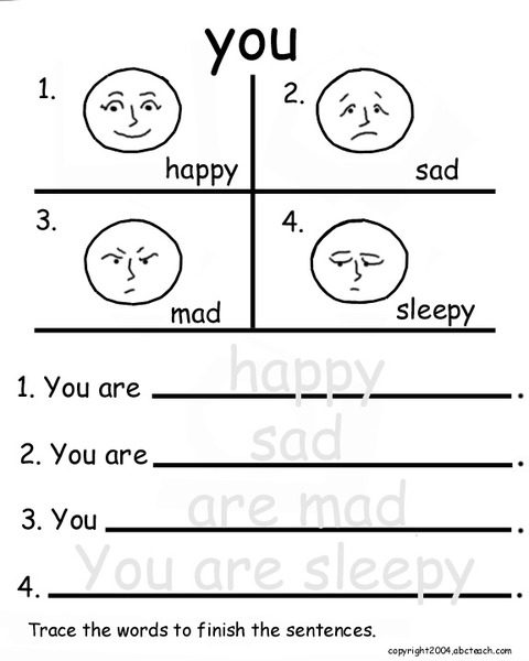 Emotions Worksheet