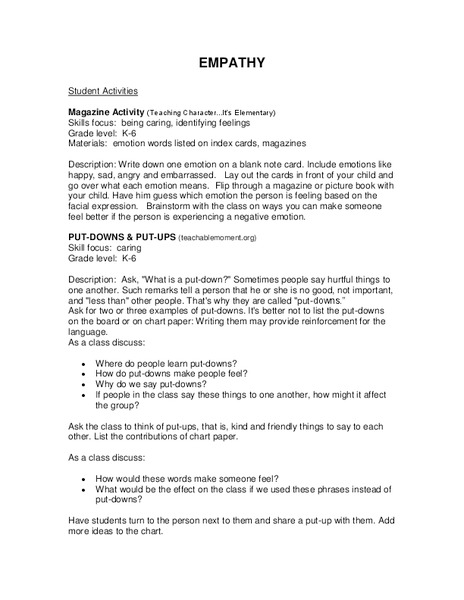 Empathy Activity