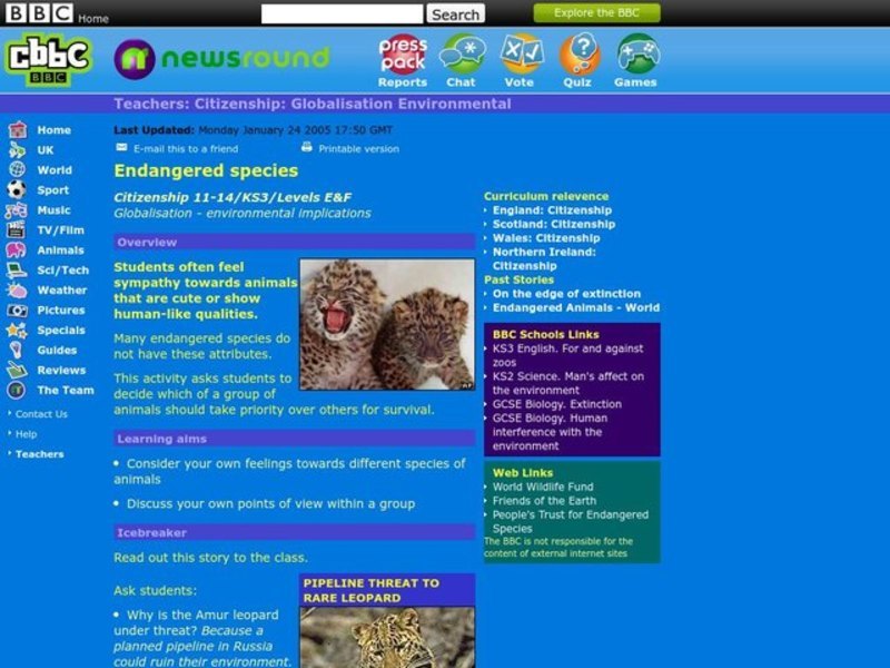 Endangered Species Lesson Plan