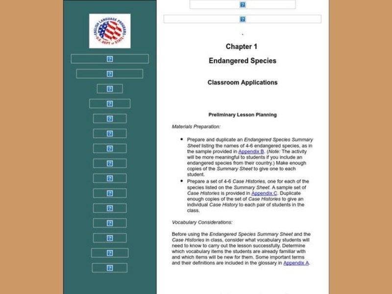 Endangered Species Lesson Plan