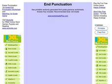 Ending Punctuation Worksheet