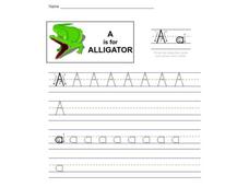 A is for Alligator Worksheet