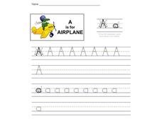 A is for Airplane Worksheet