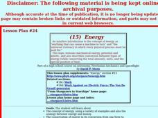 Energy Lesson Plan