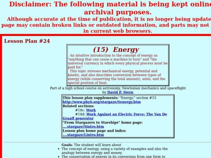 Energy Lesson Plan