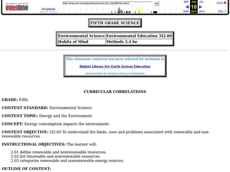 Energy and the Environment Lesson Plan
