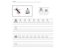 A is for Ant Worksheet