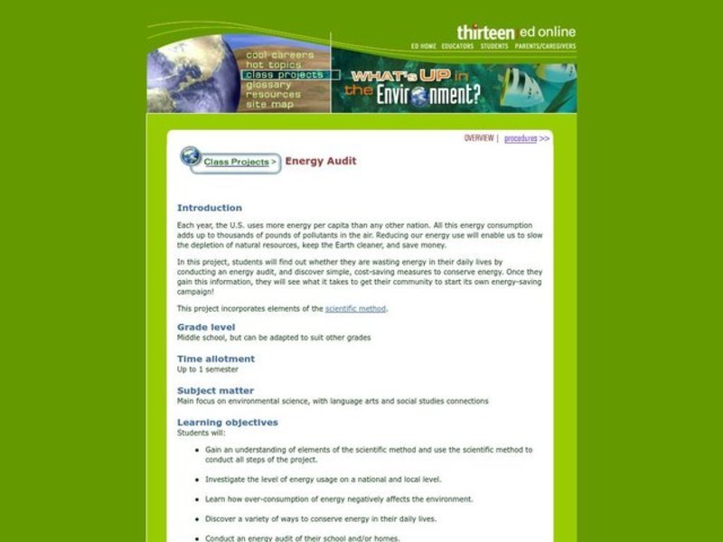 Energy Audit Lesson Plan