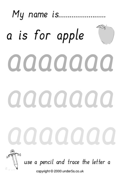 A Is For Apple Worksheet