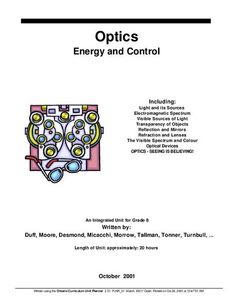 Energy and Control Unit Plan
