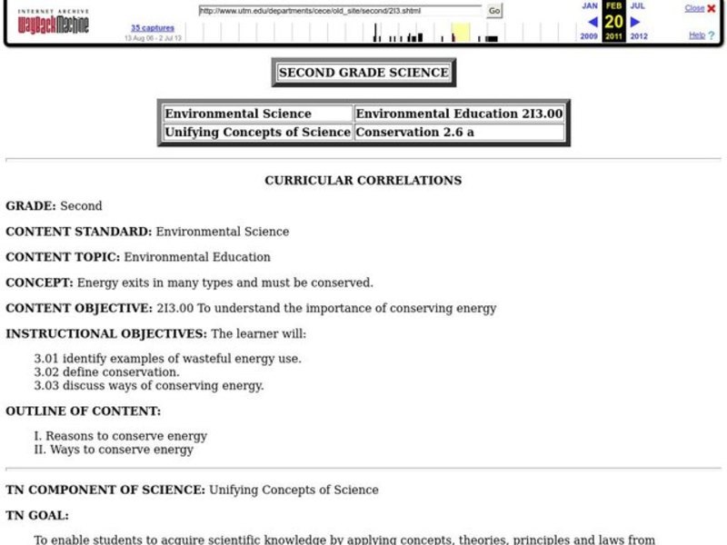 Energy Conservation Lesson Plan